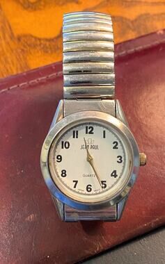 VTG Men's 36mm Silver Tone Jean Paul Watch,  Mineral Glass Crystal